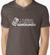 I Threw It on the GROUND! (White Version) Men's V-Neck T-Shirt