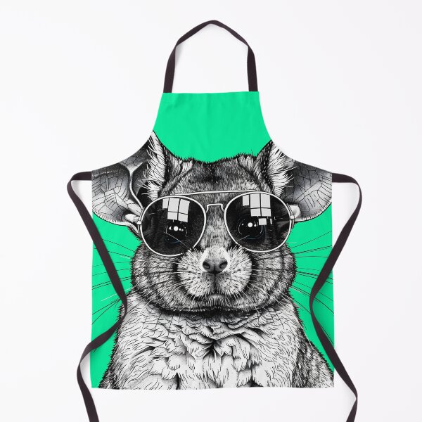 Item preview, Hipster Whiskers - Chinchilla with Glasses Illustration designed and sold by ElegantQuirk.