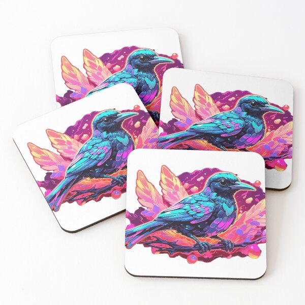 Item preview, Crow tui bird on branch designed and sold by LevCreates.