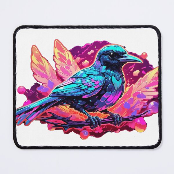 Item preview, Crow tui bird on branch designed and sold by LevCreates.