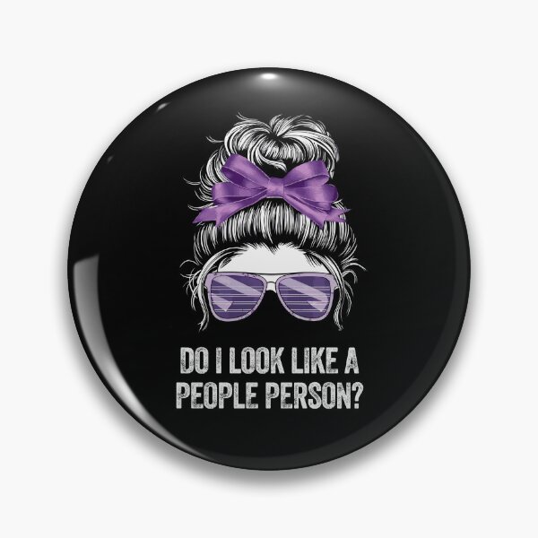 Item preview, People person hairbun introverted reserved aloof loner antisocial designed and sold by w1ckerman.