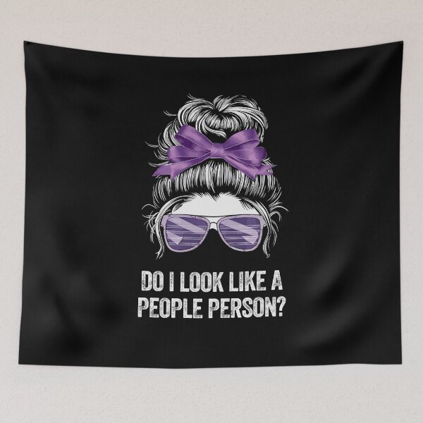 Item preview, People person hairbun introverted reserved aloof loner antisocial designed and sold by w1ckerman.