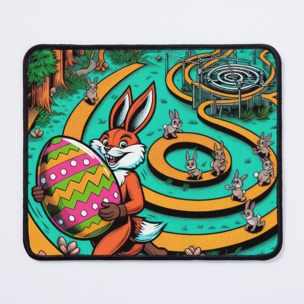 Item preview, fox stole easter egg from rabbits Easter Funny animals designed and sold by Expressions-Sel.