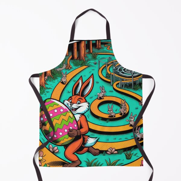 Item preview, fox stole easter egg from rabbits Easter Funny animals designed and sold by Expressions-Sel.