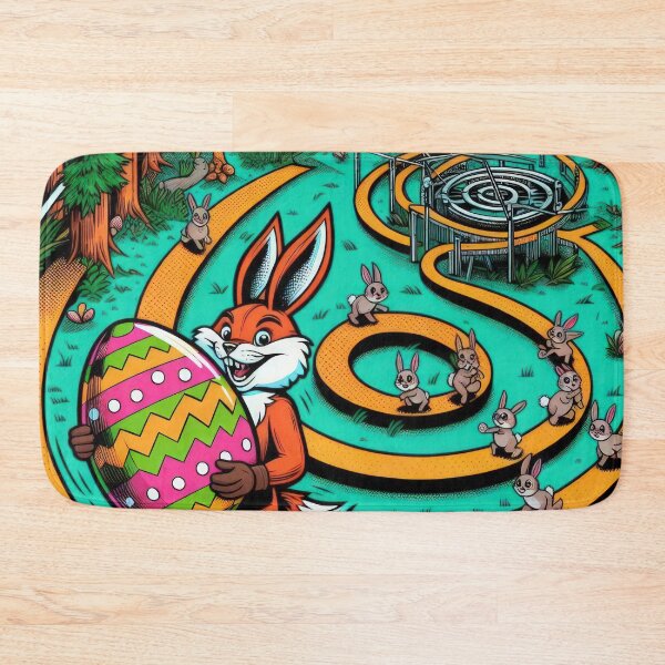 Item preview, fox stole easter egg from rabbits Easter Funny animals designed and sold by Expressions-Sel.