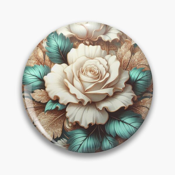 Item preview, Glitter Gold, Matte Turquoise & White Baroque designed and sold by DesignsByPrnces.