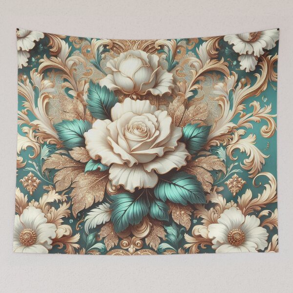 Item preview, Glitter Gold, Matte Turquoise & White Baroque designed and sold by DesignsByPrnces.