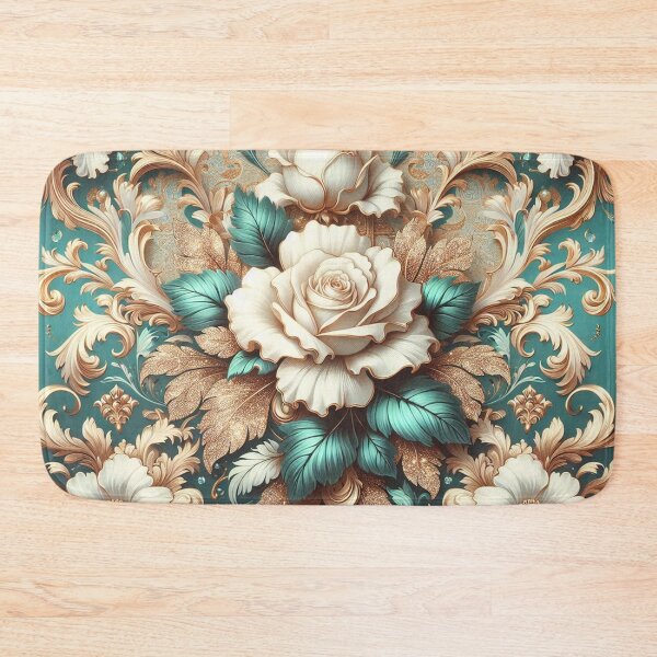 Item preview, Glitter Gold, Matte Turquoise & White Baroque designed and sold by DesignsByPrnces.