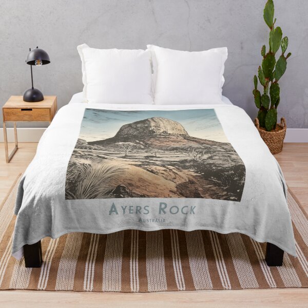 Artikelvorschau, Vintage Reiseplakat - Ayers Rock Uluru Australien, Retro Minimal Design entworfen und verkauft von pod24.