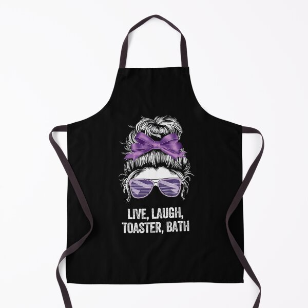 Item preview, Live laugh toaster bath hairbun sarcastic sardonic ironic wry satirical designed and sold by w1ckerman.