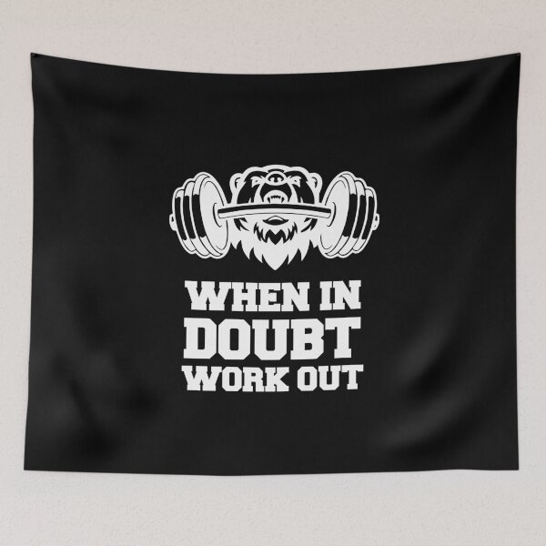 Item preview, When in Doubt Work Out pumping iron gym rat squat bench press designed and sold by w1ckerman.