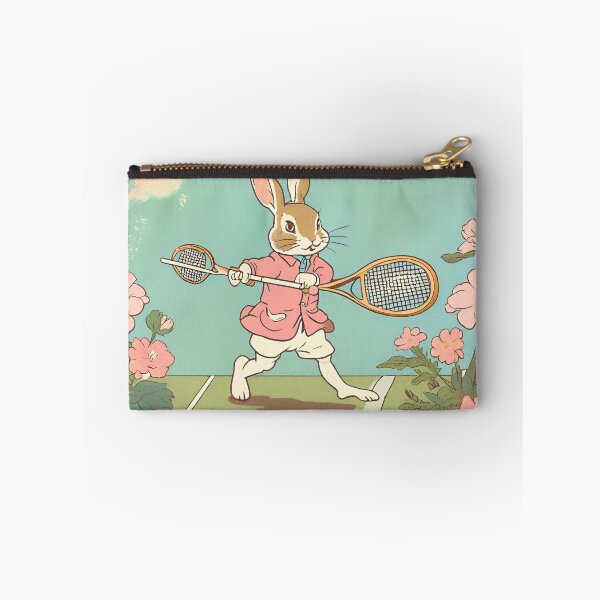 Item preview, Beautiful White Brown Rabbit Playing Tennis designed and sold by wigobun.