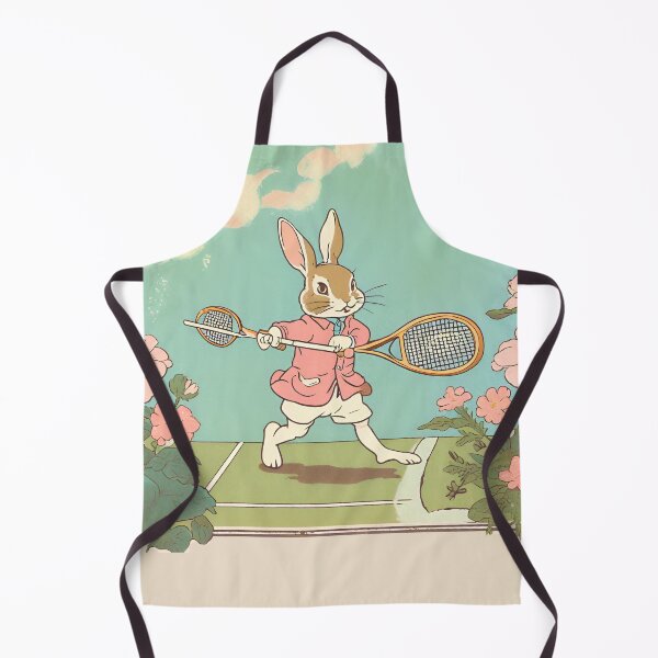 Item preview, Beautiful White Brown Rabbit Playing Tennis designed and sold by wigobun.