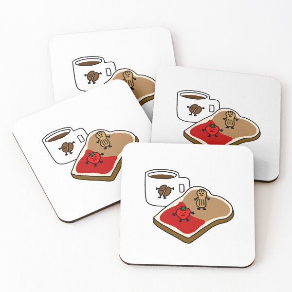Item preview, Bread with strawberry jam and peanut butter and a cup of Coffee designed and sold by superbaechoo.