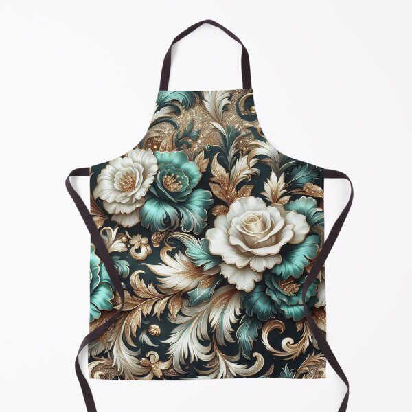 Item preview, Glitter Gold, Matte Dark Turquoise & White Baroque designed and sold by DesignsByPrnces.