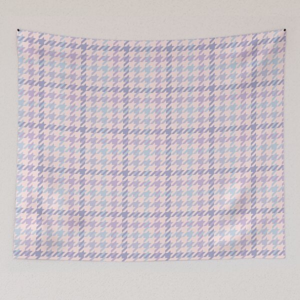 Item preview, Beautiful and Elegant Houndstooth Print Pattern Seamless Design in Pink, Lilac or purple, blue Beige colors designed and sold by RSDigitalPrintDesign.