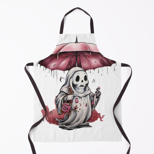 Item preview, ghost with a pink umbrella designed and sold by misbahsiro.