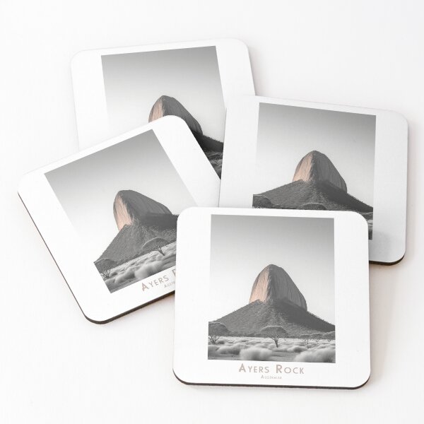 Artikelvorschau, Vintage Ayers Rock, Uluru, Australien, Reiseplakat – Minimalistisches Retro Design entworfen und verkauft von pod24.