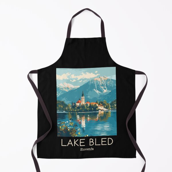 Item preview, A Vintage Travel Illustration of Lake Bled - Slovenia designed and sold by GoodOldVintage.