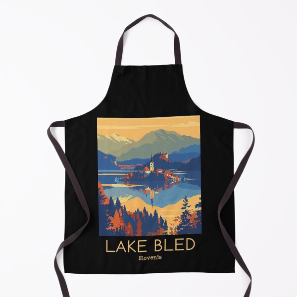 Item preview, A Vintage Travel Illustration of Lake Bled - Slovenia designed and sold by GoodOldVintage.