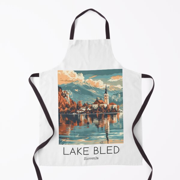 Item preview, A Vintage Travel Illustration of Lake Bled - Slovenia designed and sold by GoodOldVintage.