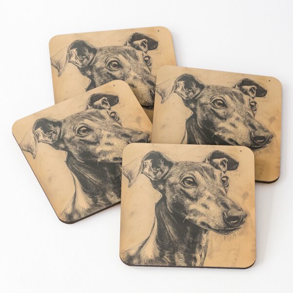 Item preview, Vintage engraved greyhound portrait designed and sold by vetustestudi.