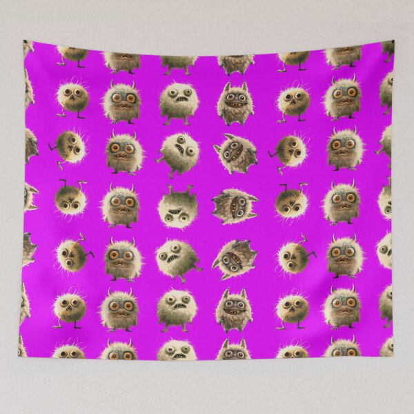Item preview, Falling fluffy monsters designed and sold by Furriesandmore.