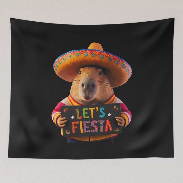 Item preview,  Let's Fiesta With Our Festive Capybara designed and sold by elynne9.