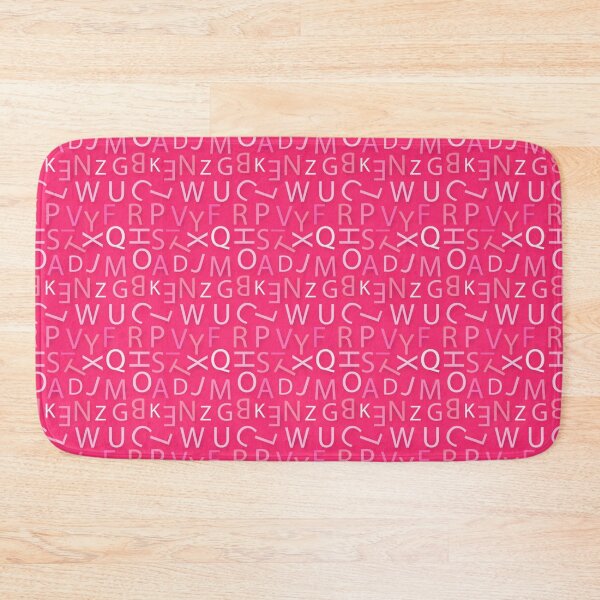 Item preview, Pink alphabet abstract letters spread across pattern background designed and sold by SpinklyCreations.