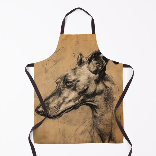 Item preview, Retro whippet greyhound portrait designed and sold by vetustestudi.