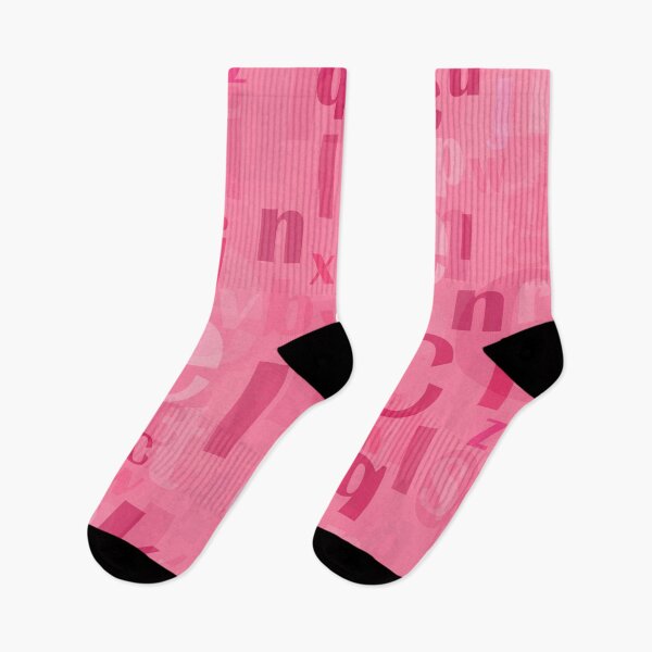 Item preview, Pink alphabet abstract letters spread across pattern background designed and sold by SpinklyCreations.