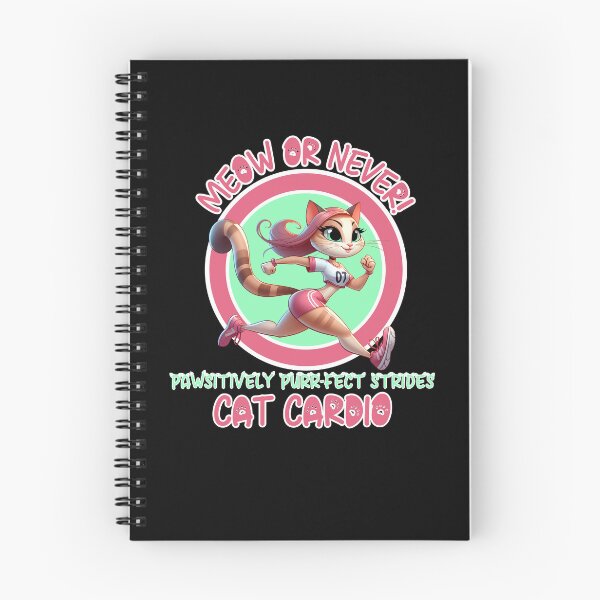 Item preview, Meow or Never Funny Cartoon Jogging Cat Cardio Pawsitively Purrfect Strides designed and sold by André Botes.