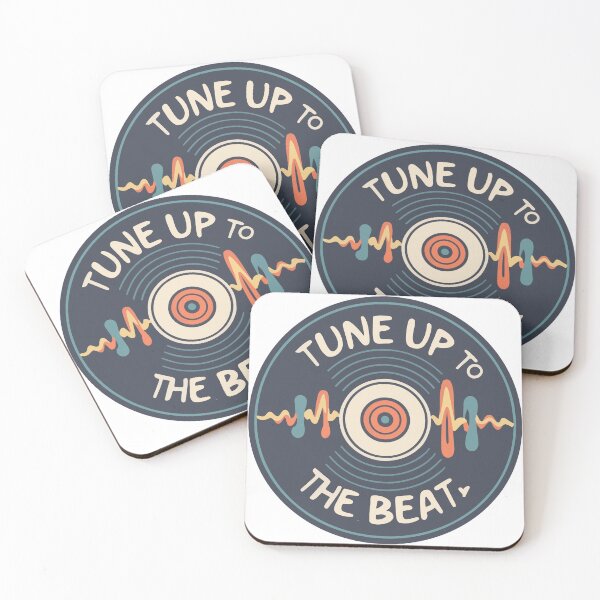 Item preview, Retro Vinyl Record 'Tune Up to The Beat' Design designed and sold by NiftyWrx.