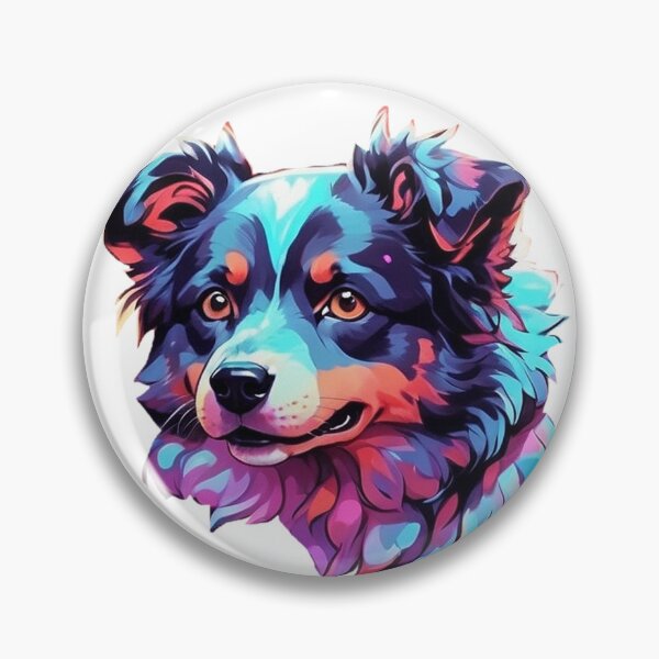 Aperçu de l'œuvre Visage de chien border collie créée et vendue par LevCreates.