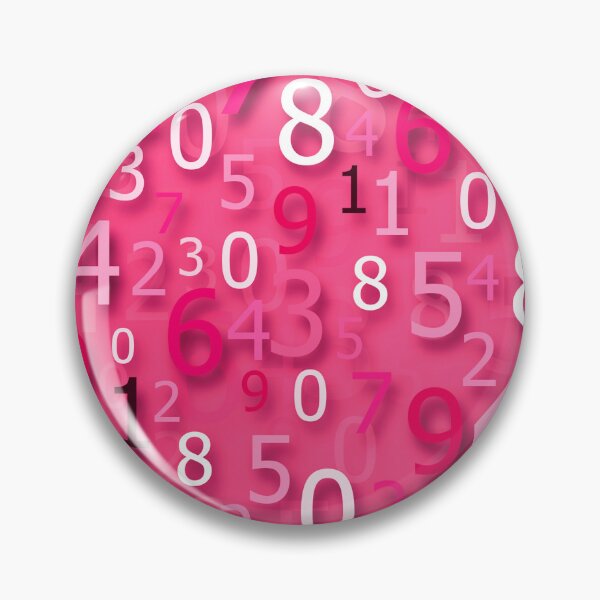Item preview, Pink different numbers abstract spread across pattern background designed and sold by SpinklyCreations.