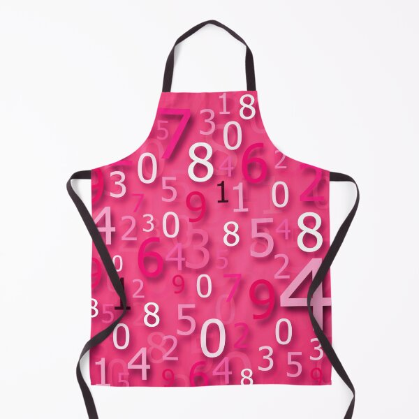 Item preview, Pink different numbers abstract spread across pattern background designed and sold by SpinklyCreations.
