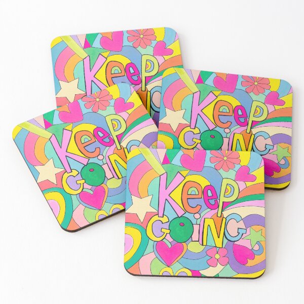 Item preview, Keep Going uplifting rainbow Art designed and sold by MyCraftyNell.