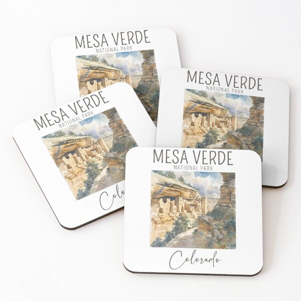 Item preview, A Watercolor Design of the Mesa Verde National Park - Colorado - US designed and sold by Sketch-Shack.
