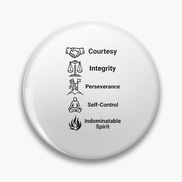 Item preview, Five tenets of Taekwondo designed and sold by Aura Artistic.