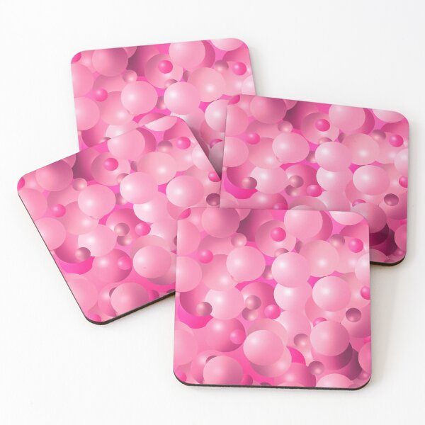 Item preview, Pink shades different size balloons pattern background wallpaper designed and sold by SpinklyCreations.