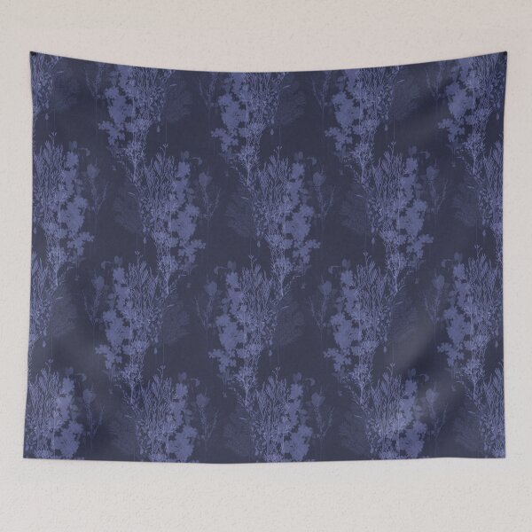 Item preview, Midnight Wattle Fantasy - Indigo Night Floral Print designed and sold by Jay Dee Dearness.