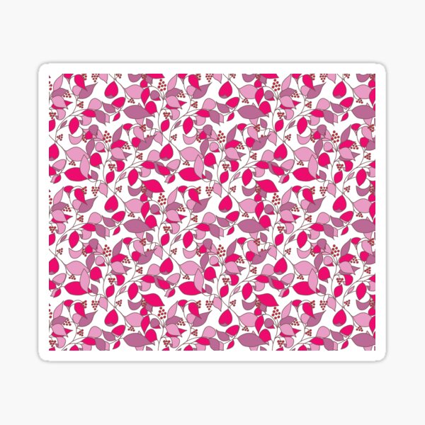 Spring foliage pink version Sticker