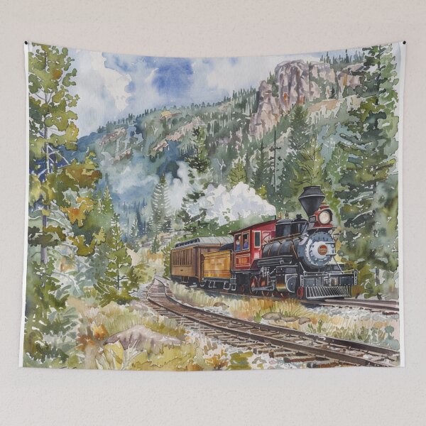 Item preview, A Watercolor Design of Durango and Silverton Railroad - Colorado - US designed and sold by Sketch-Shack.