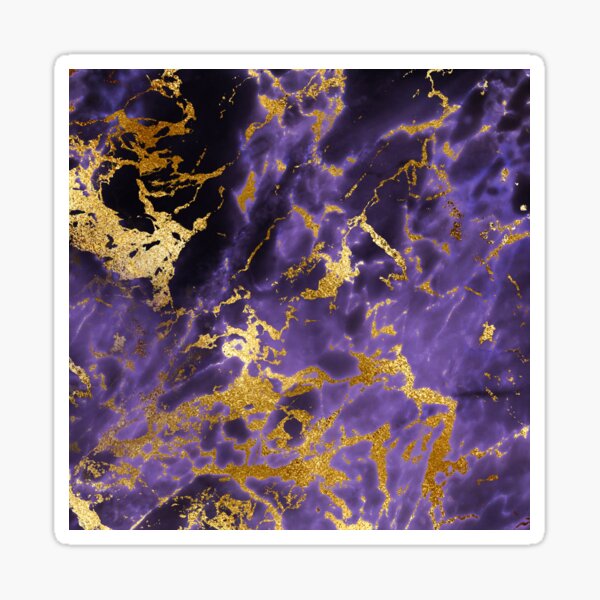 Item preview, Ultra Violet Purple Gold Metallic Foil Marble - 2018 Color of the Year designed and sold by ColorFlowArt.
