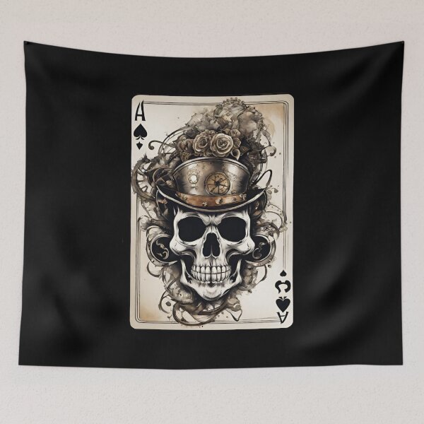 Item preview, Ace of Spades Steam Punked Skull design 1 designed and sold by Elizabeth-Banks.