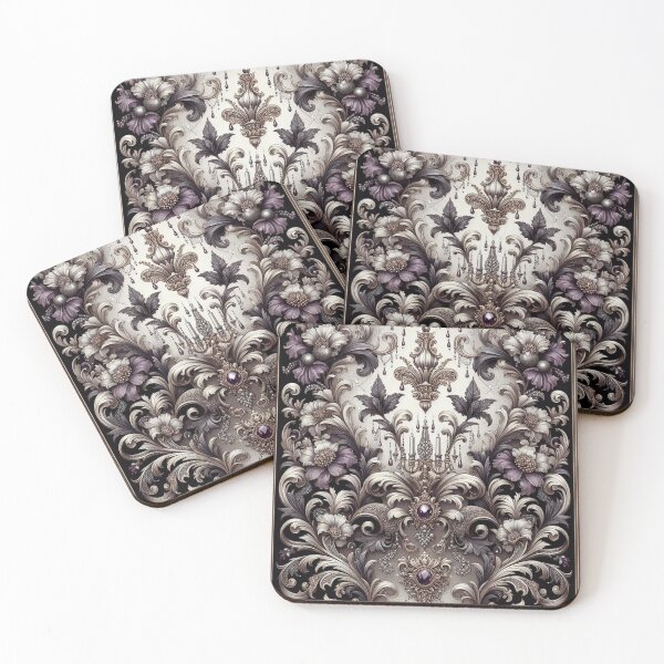 Item preview, Silver & Matte Purple Baroque designed and sold by DesignsByPrnces.