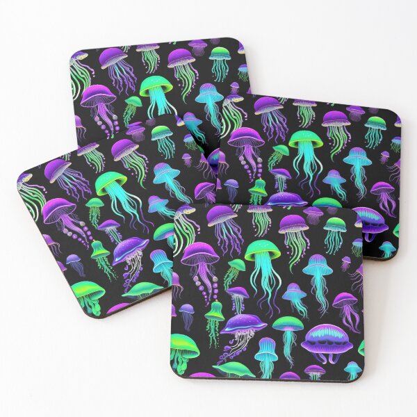 Item preview, Trippy Blacklight Bioluminescent Jellyfish Pattern designed and sold by DreamCraze.