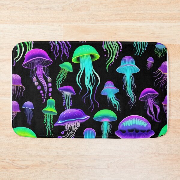 Item preview, Trippy Blacklight Bioluminescent Jellyfish Pattern designed and sold by DreamCraze.