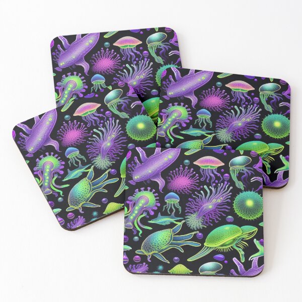 Item preview, Bioluminescent Deep Ocean Amoeba Pattern designed and sold by DreamCraze.