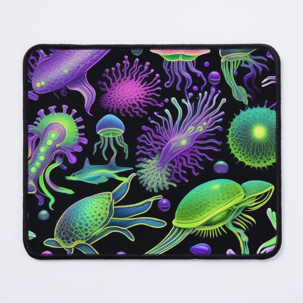 Item preview, Bioluminescent Deep Ocean Amoeba Pattern designed and sold by DreamCraze.